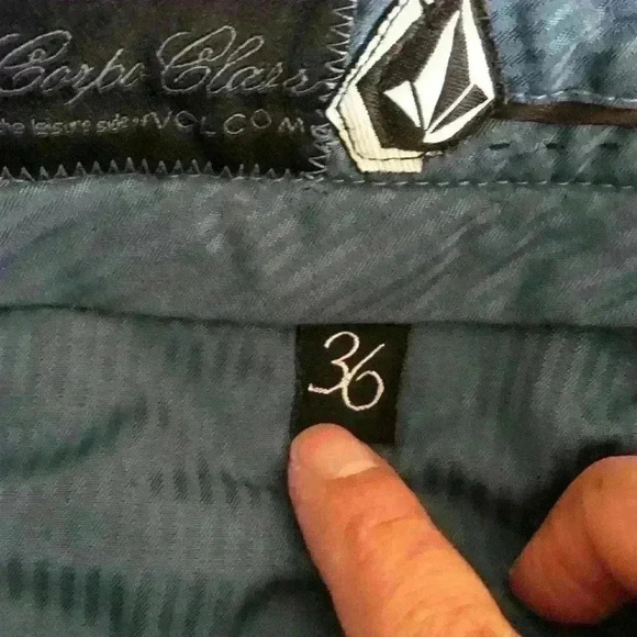 Volcom Corpo Class Black Pants Straight Leg Mens 36 - Picture 9 of 10